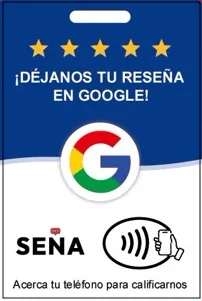 Tarjeta NFC SEÑA para reseñas de Google